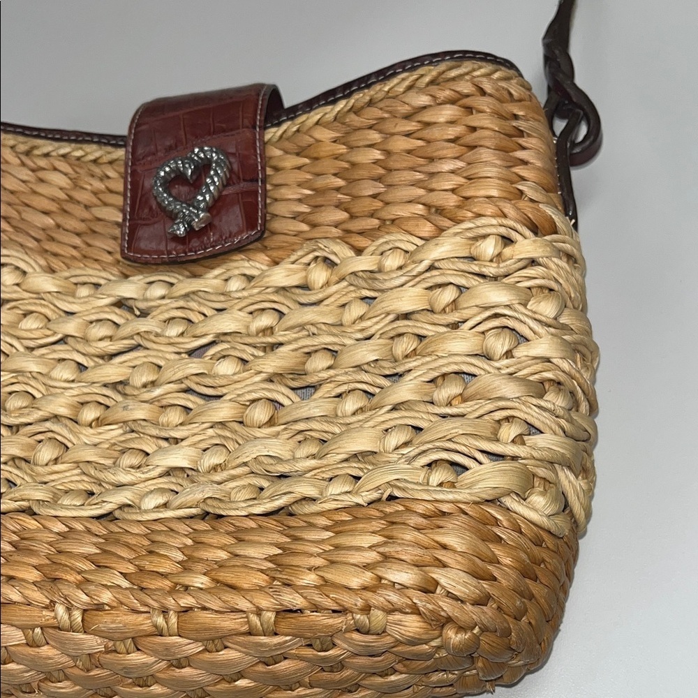 Brighton Tan and Brown Woven Shoulder Bag / gorgeous - Picture 4 of 16